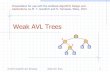 Weak AVL Trees - Donald Bren School of Information and ... · Relationship to AVL Trees Theorem: Every AVL Tree is a weak AVL Tree. Proof: Suppose we are given an AVL tree, T, with