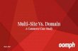 Multi-Site Vs. Domain - Drupal GovCon · Drupal 7 Multi-Site Drupal 7 Multi-site Admins login to 10+ different sites Had to translate 8+ Sites Products & Content had to be update