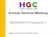 Annual General Meeting - Hurlingham · 2017-03-03 · Annual General Meeting WEDNESDAY 15 February 2017 1 . WELCOME HGC HERITAGE FOUNDATION 2 . AGENDA • Introduction & Welcome -