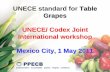 UNECE standard for Table Grapes UNECE/ Codex Joint ... ... Presentation outline Presentation outline