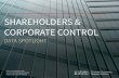 SHAREHOLDERS & CORPORATE CONTROL · DATA SPOTLIGHT. SHAREHOLDER PROPOSALS. Shareholders are active sponsors of proxy proposals. Sample includes Fortune 250 Companies. Decrease in