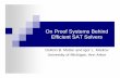 On Proof Systems Behind Efficient SAT Solversimarkov/pubs/sli/sat02-proofs.pdf · On Proof Systems Behind Efficient SAT Solvers DoRon B. Motter and Igor L. Markov University of Michigan,