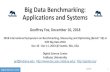 Big Data Benchmarking: Applications and Systems · Digital Science Center Big Data Benchmarking: Applications and Systems Geoffrey Fox, December 10, 2018 2018 International Symposium
