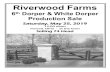 Riverwood Farms · 2019-05-01 · Riverwood Farms 6th Dorper Production Sale Saturday, May 25, 2019 12:00 noon LOCATION: Riverwood Farms, 1000 Powell Rd., Powell, OH. The farm is