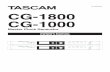CG-1800 CG-1000 Owner's Manual - TASCAM · 2016-01-24 · 6 TASCAM CG-1800/CG-1000 1 – Introduction Thank you very much for purchasing a TASCAM CG-1800/ CG-1000 Master Clock Generator.