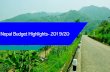 Nepal Budget Highlights- 2019/20sar.com.np/uploads/doc/Amendment_in_Tax_Laws_by... · Amendments in VAT Act, 1996 21 Amendments in Income Tax Act, 2002 32 Amendments in Excise Act,