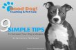 Good Dog!gooddogcoaching.com/wp-content/uploads/2016/11/9-Simple... · 2016-11-09 · training or pet sitting and dog walking. Each pet brings new experiences and sometimes challenges.
