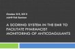 A SCORING SYSTEM IN THE EMR TO FACILITATE PHARMACIST ...€¦ · Anticoagulants – 7.2% While receiving anticoagulants, patients must be monitored closely to ensure effectiveness