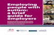 Employing people with autism - equalityni.org Equality... · Supporting people with autism in the workplace By making some simple adjustments in the workplace you could provide a