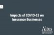 Impacts of COVID-19 on Insurance Businesses... Proposition Management Impacts of COVID-19 on Insurance Businesses Proposition Management Development, management and marketing of customer
