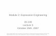 Module 2: Expression Engineering - MIT …...DNA/RNA/Protein Compass N S W E Cite as: Natalie Kuldell. Course materials for 20.109 Laboratory Fundamentals in Biological Engineering,