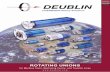 ROTATING UNIONS - DEUBLIN Rotating unions for machine tool applications are available in bearing-supported and bearingless configurations. Each kind has advantages and disadvantages