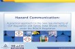 Hazard CommunicationCLP Regulation CLP Regulation (EC) No. 1272/2008: EIF 20th Jan 2009 Amends CPL EU Directives –transposed as: S.I. No. 116 of 2003 and S.I. No. 62 of 2004 Replaces