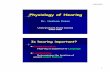 Physiology of Hearing - Crossroads Academy · Physiology of Hearing Dr. Hesham Kozou Undergraduate Round Courses 20082008-2008-20092009 Is hearing important? CitiCommunication Hearing