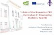 Role of the Romanian CPD Curriculum in Developing Students’ … Bratisl… · development, shaping the autonomous personality and acquiring a value system needed for personal fulfillment
