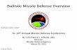 Ballistic Missile Defense Overview · of “under ground launch silos” IAP20110627950192, 27 June 2011 Threat -Growing -Unpredictable -Anti-ship ballistic missiles threaten flow