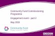 Community Fund Commissioning Programme Engagement event ...valuecroydon.com/wp-content/uploads/2019/05/Final_Version_Slides … · Outcomes Commissioning Process –over £15k/p.a