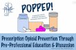 Society for Public Health Education...prescribed opioid medications include hydrocodone, oxycodone, morphine, and codeine. In recent years, the improper use of opioids and other painkillers