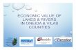 ECONOMIC VALUE OF LAKES & RIVERS IN ONEIDA & VILAS … · • dgnoel@gmail.com •myles alexander, uwex oneida county cnrad • myles.alexander@ces.uwex.edu acknowledgement for their