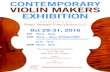 CONTEMPORARY VIOLIN MAKERS EXHIBITION - PRESENTED BY Reed Yeboah Fine Violins LLC CONTEMPORARY VIOLIN