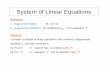 System of Linear Equations - University of Texas at …aldhahir/2300/Ch2_2.pdfSystem of Linear Equations Definitions : System of Linear Equations 1. Augmented Matrix : M = [A b] 2.