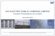 SCI ELECTRIC PUBLIC COMPANY LIMITED · 2015-11-30 · power plant • Registered / Paid-up capital 108 Million Baht • Business : Transmission line tower and telecom tower manufacturer