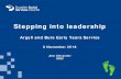 Stepping into leadership - Glow Blogs · Stepping into leadership. Argyll and Bute Early Years Service. 8 November 2018. Jess Alexander. SSSC