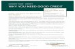 LESSON FOUR: CREDIT WHY YOU NEED GOOD CREDIT · on your credit reports that indicate you may not pay your rent. Your credit scores also influence your interest rate for loans –