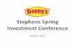 Stephens Spring Investment Conferences21.q4cdn.com/520529061/files/doc_presentations/... · 6/4/2014  · debt covenant ratios. Free Cash Flow, defined as Adjusted EBITDA less cash