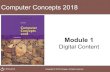 Computer Concepts 2018 - Radford University · Experts Group).mpg, .mp4,.mpeg