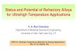 Status and Potential of Refractory Alloys for Ultrahigh … · 2020-05-13 · Status and Potential of Refractory Alloys for Ultrahigh Temperature Applications K. S. Ravi Chandran