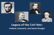 Legacy of the Civil War - Tumwater School District · 2015-01-08 · • Andrew Johnson becomes president . Congress vs. the President ... • Andrew Johnson is eventually impeached