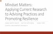 Mindset Matters: Applying Current Research to …...Mindset Matters: Applying Current Research to Advising Practices and Promoting Resilience SARAH NORTH WOLFE CAITLIN HUTCHISON SARAH