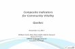 Composite Indicators for Community Vitality Quebec · Composite Indicators of Community Vitality Concepts and Relative Indices Relative Indices The Intergenerational Index (intergen)