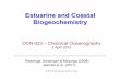 Estuarine coastal biogeochem-2015 · Biogeochemistry Salt marshes can exist over a wide range of salinities (and, thus, sulfate content), so there will be large variations in the