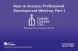 Keys to Success: Professional Development Webinar, Part 1 · 2018-12-21 · Outline • It’s Never too Early • Playing to Your Strengths • Where to find additional resources: