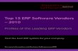 Top 15 ERP Software Vendors – 2010 - ERP for Business ... · product lines and both industry-specific and cross-industry Enterprise Resource Planning (ERP) solutions. Consona provides