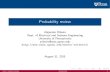Probability review - Penn Engineering · 2018-08-31 · Systems Analysis Introduction 1. Joint probability distributions Joint probability distributions Joint expectations Independence