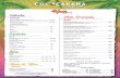Entradas Platos Principales Ensaladas · 2020-07-29 · Calamar Frito (Fried Calamari) Tostones Rellenos (Stuﬀed green plantains) Pollo (Chicken) Res (Beef) Camarones (Shrimp) $6.99