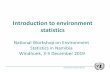 Introduction to environment statistics€¦ · Introduction to environment statistics National Workshop on Environment Statistics in Namibia Windhoek, 3-5 December 2019. United Nations