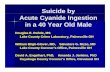 Suicide by Acute Cyanide Ingestion in a 40 Year Old Male · 2010-11-19 · Suicide by Acute Cyanide Ingestion in a 40 Year Old Male Douglas E. Rohde, MS Lake County Crime Laboratory,