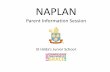 NAPLAN Parent Information Session€¦ · Parent Information Session St Hilda’s Junior School. What is NAPLAN? NAPLAN – The National Assessment Program, Literacy and Numeracy.