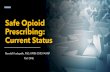 Safe Opioid Prescribing: Current Status · programs specific to pain management and opioid prescribing for all disciplines. 2. National organizations focused on treating pain had