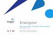 Energizerfilecache.investorroom.com/mr5ir...presentation includes non- GAAP measures, such as organic revenue, which excludes the impact of changes in foreign currency rates on a period