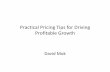 Practical Pricing Tips for Driving Profitable Growth · profitable situation into a strong and sustainable gross profit business within a year. During this time, the retail channel