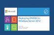 Deploying DNSSEC in Windows Server 2012 - DNS-OARC (Indico) · authoritative DNS server 2. That DNS server updates its own copy of the zone and generates signatures 3. The unsigned