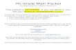 7th Grade Math Packet - New Heights Charter ... 7th Grade Math Packet (For students entering 7th grade