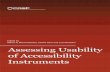 Assessing Usability of Accessibility Instruments...Assessing Usability of Accessibility Instruments ESF provides the COST Office through an EC contract COST is supported by the EU