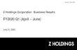 FY2020 Q1 (April June) · Security Code: 4689 Z Holdings Corporation Business Results FY2020 Q1 (April –June) July 31, 2020 0