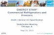 ENERGY STAR Commercial Refrigerators and Freezers · 2014-08-14 · – Bar coolers – Glass frosters – Beer dispensing – Bunker freezers ... Shelf Area of Household Refrigerators